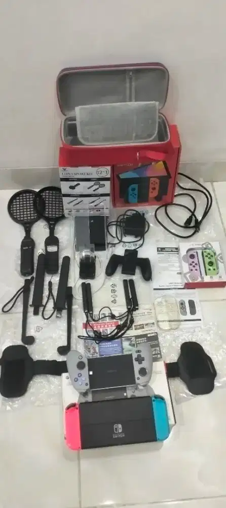 Nintendo Switch OLED Mulus Fullset Fullgames Paket Lengkap