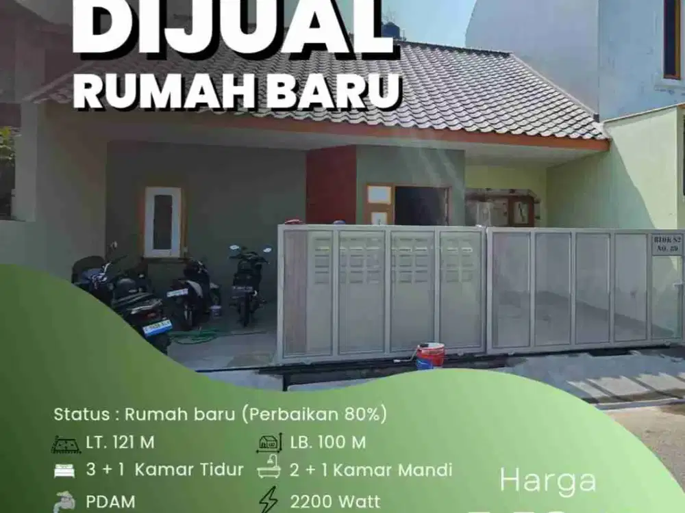 Dijual Rumah Baru Renov Di Margahayu Raya dekat Metro Indah Mall
