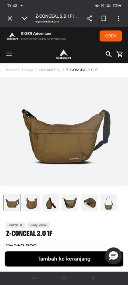 tas selempang Eiger