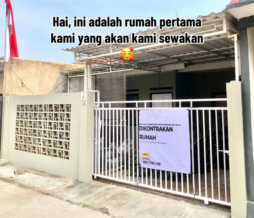 DISEWAKAN RUMAH DI SETU BEKASI