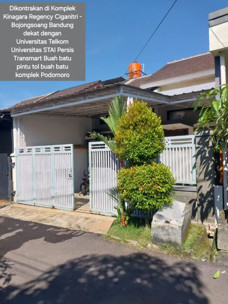 RUMAH DIKONTRAKAN DI KOMPLEK KINAGARA REGENCY DEKAT UNIV TELKOM