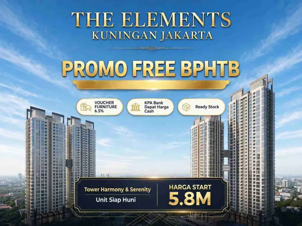 The Elements Kuningan Jakarta Selatan Unit Baru Bisa Kpr Dekat MRT Rasuna Said