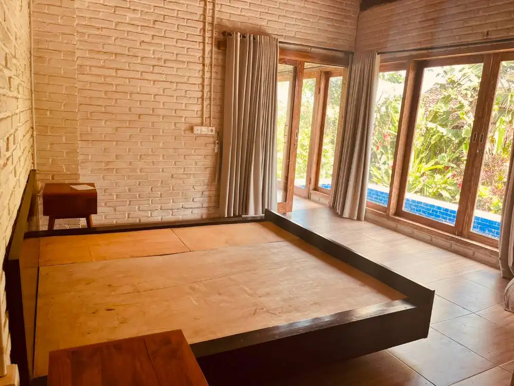 Disewakan Villa Joglo dengan Pemandangan Sawah