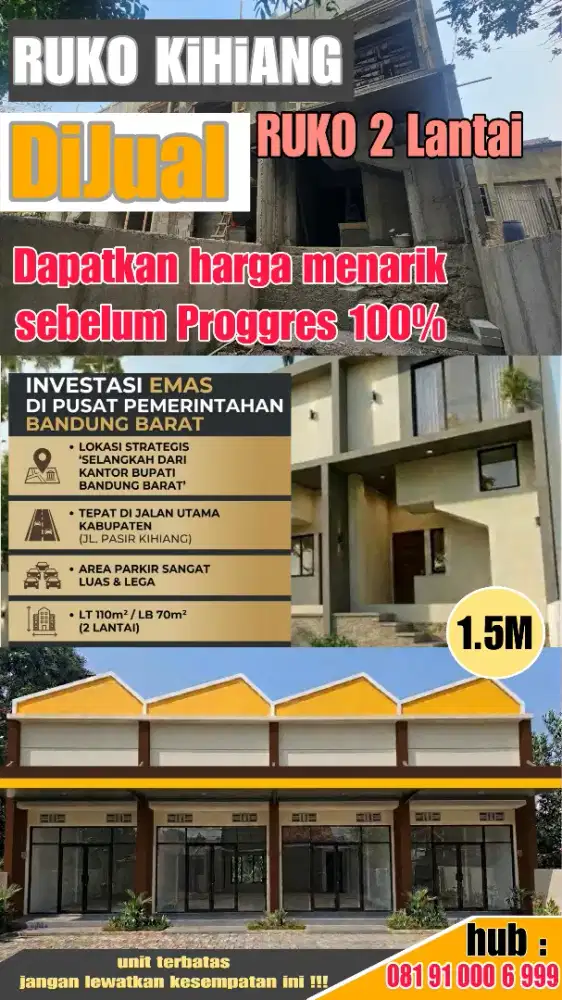 Ruko Bandung Barat dekat Kantor Bupati