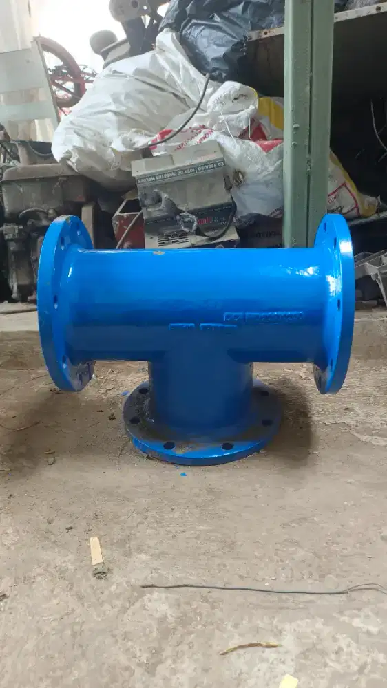 Flanged Tee Brand STEGH DN200X200 PN.10 Cast Iron ORI From South Korea