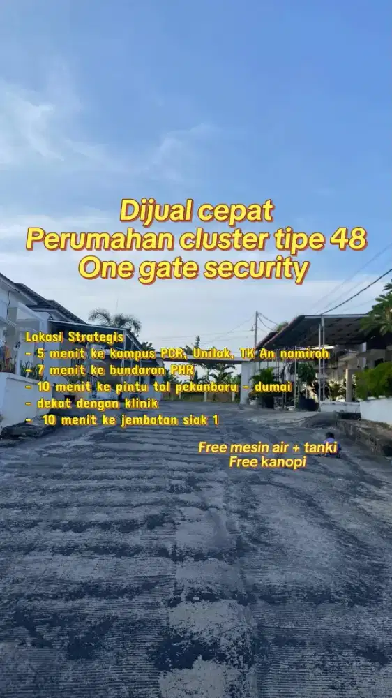 Rumah cluster kawasan umban sari