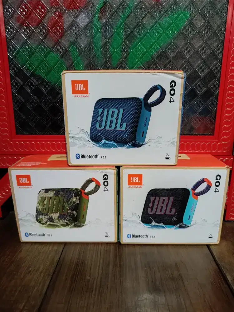 Speaker JBL GO 4 Blue/Squad/Black Orange Baru
