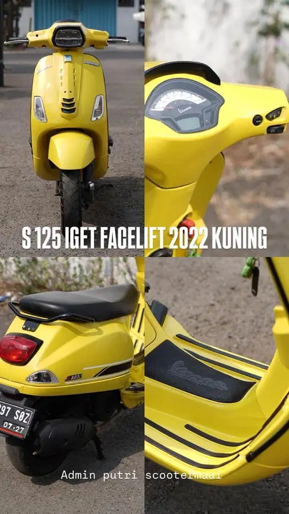 PIAGGIO VESPA S 125 IGET FACELIFT 2022 KUNING