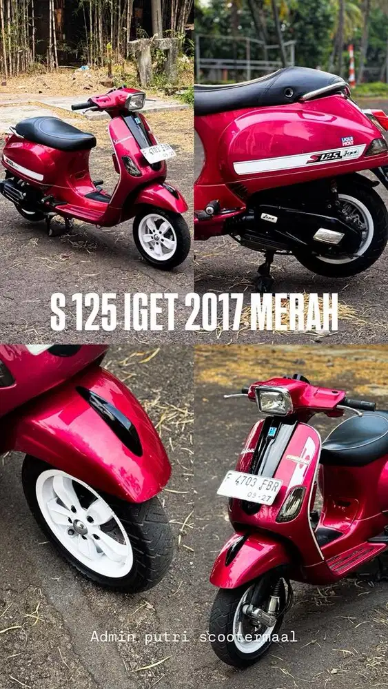 PIAGGIO VESPA S 125 IGET 2017 MERAH
