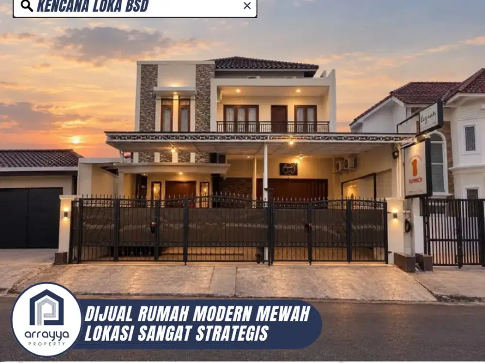 DIJUAL RUMAH MEWAH MODERN CANTIK DI KENCANA LOKA BSD (MRB80)