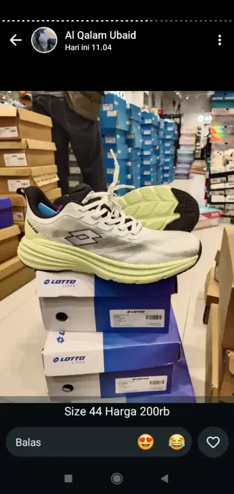 Sepatu Lotto run size 40 dan 42 murah'