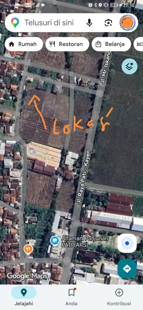 DIJUAL TANAH 176 m² – PANJUNAN, PATI