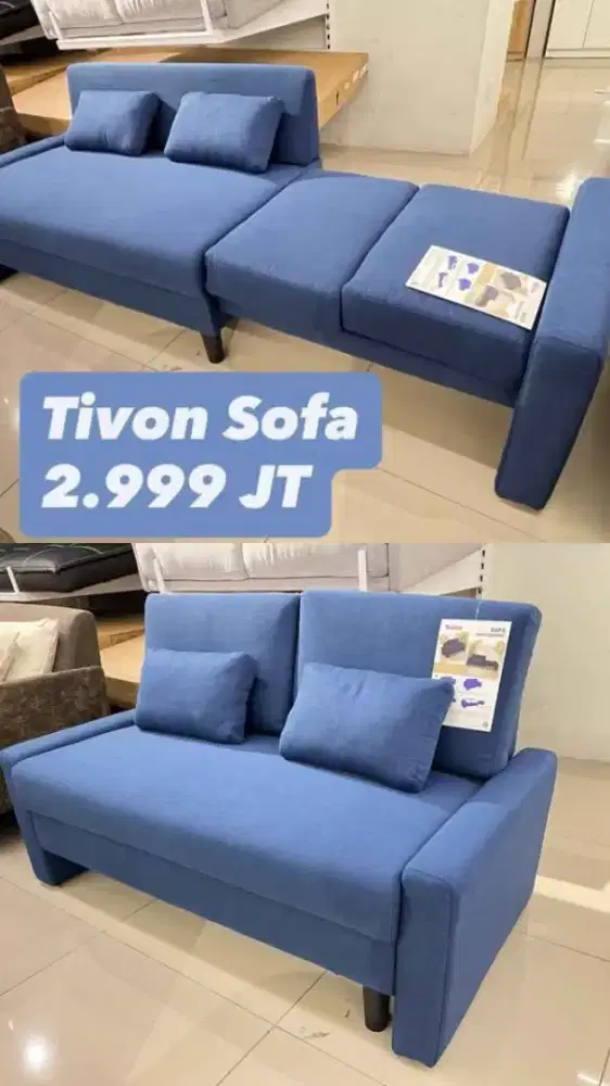 Tivon Sofa Bed Fabric - Biru