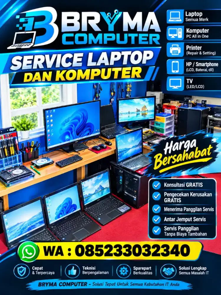 Servis laptop dan komputer panggilan