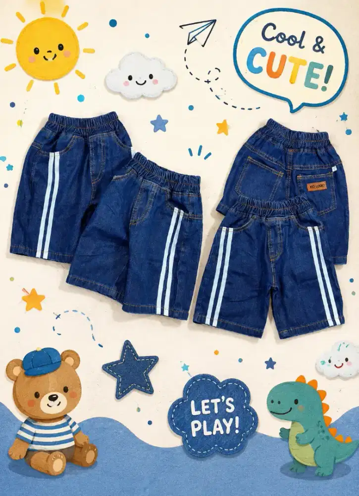 Celana jeans anak 2-6 tahun