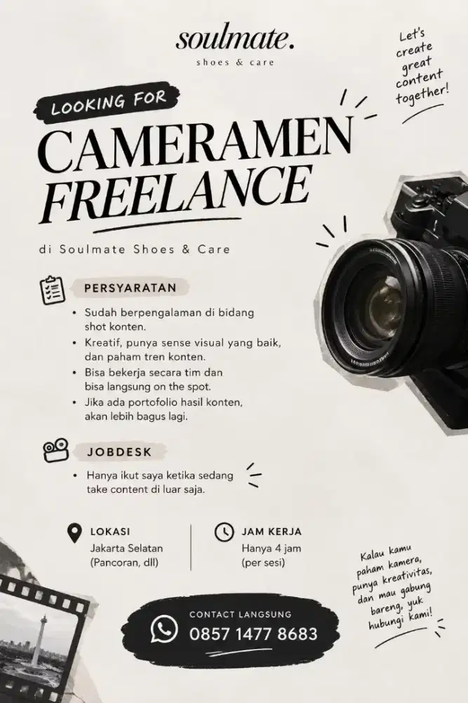FREELANCE TIM KONTEN SOULMATE