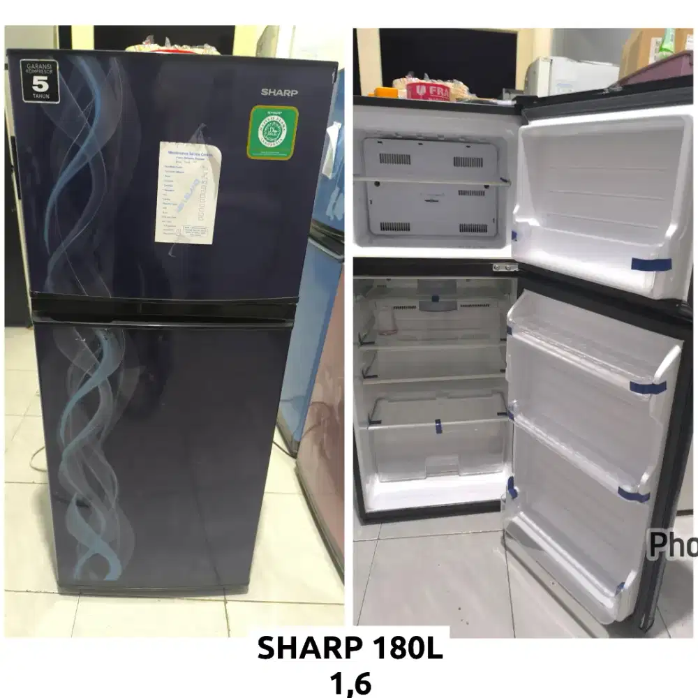 Kulkas 2 pintu Sharp 180L