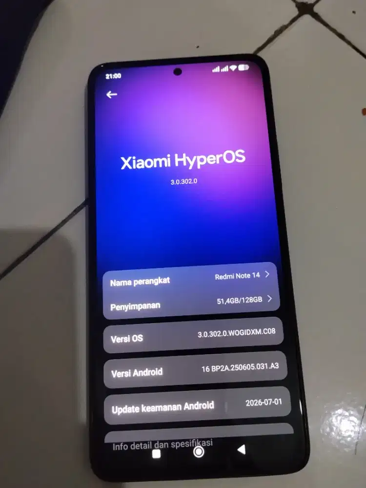 Redmi note 14 4g 8/128 GB fullset mulus 99%