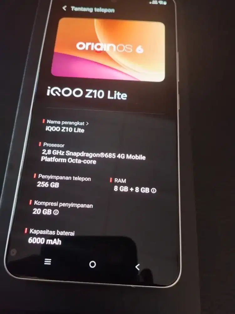 Vivo IQOO Z10 Lite 8/256 GB Mulus 99% Garansi ON