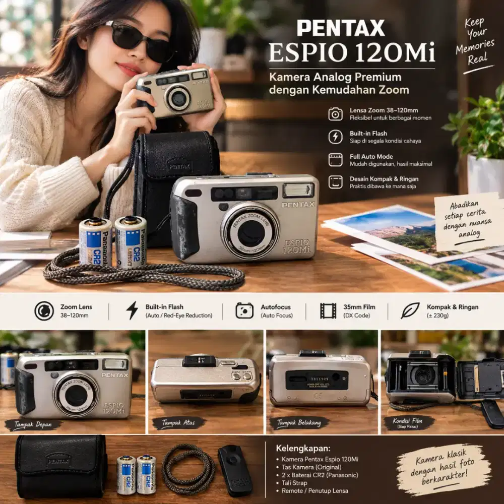 Kamera Analog Pentax Espio 120 Mi NOS