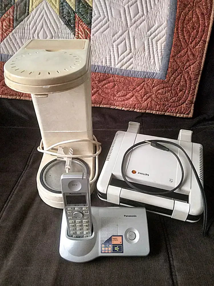 Take all : toaster bakar roti / cordless phone / heater pemanas kopi