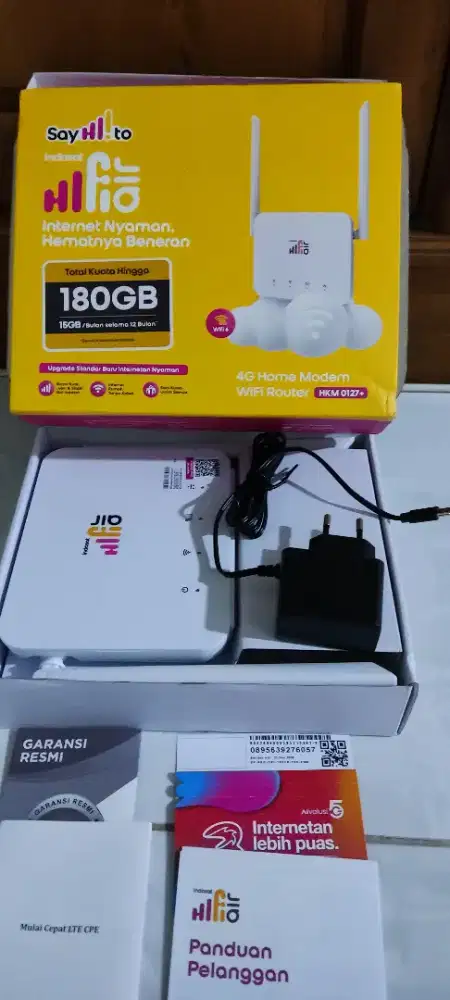 Baru Wifi Kartu  Hifi Air Indosat HKM 0127+ Bonus Kartu 3 180gb