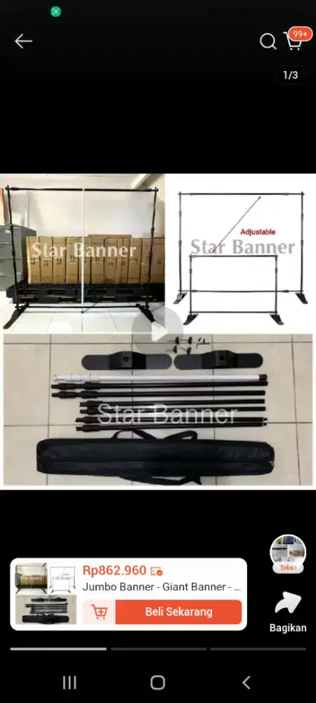 TIANG/DUDUKAN BANNER JUMBO, (SPANDUK/BACKGROUND FOTO)