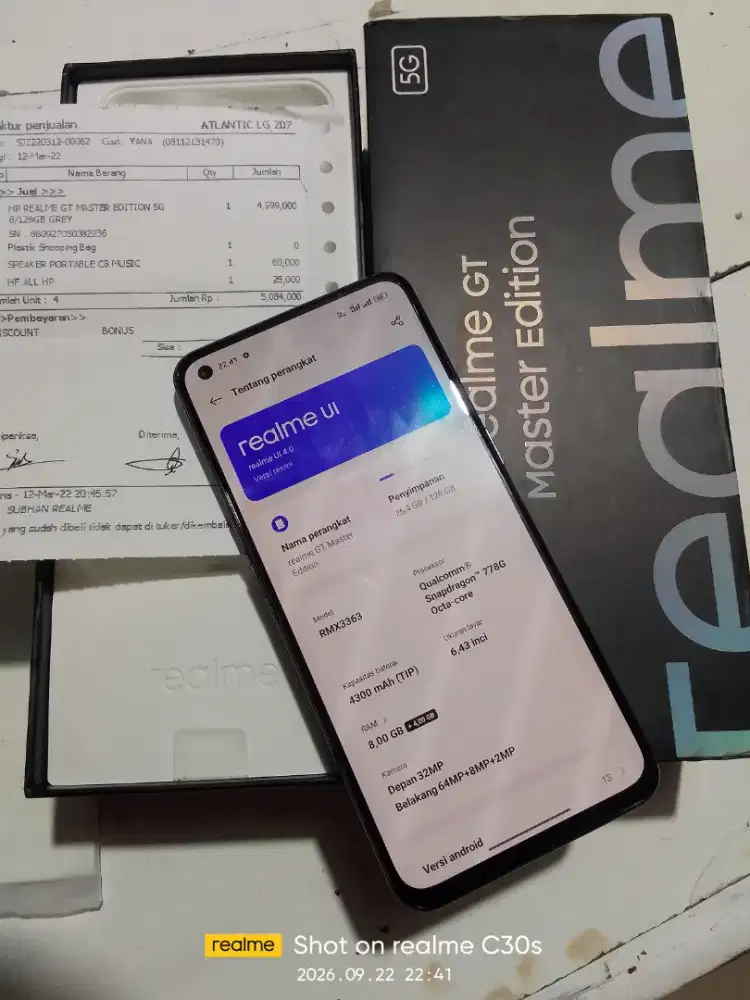 Realme Gt master 5g 8/128 fullset