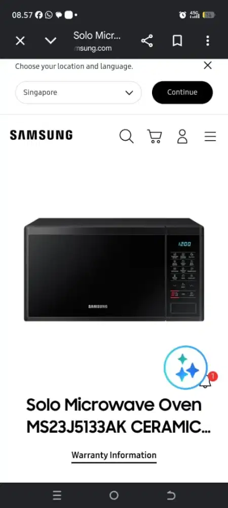 Microwave oven ceramic samsung