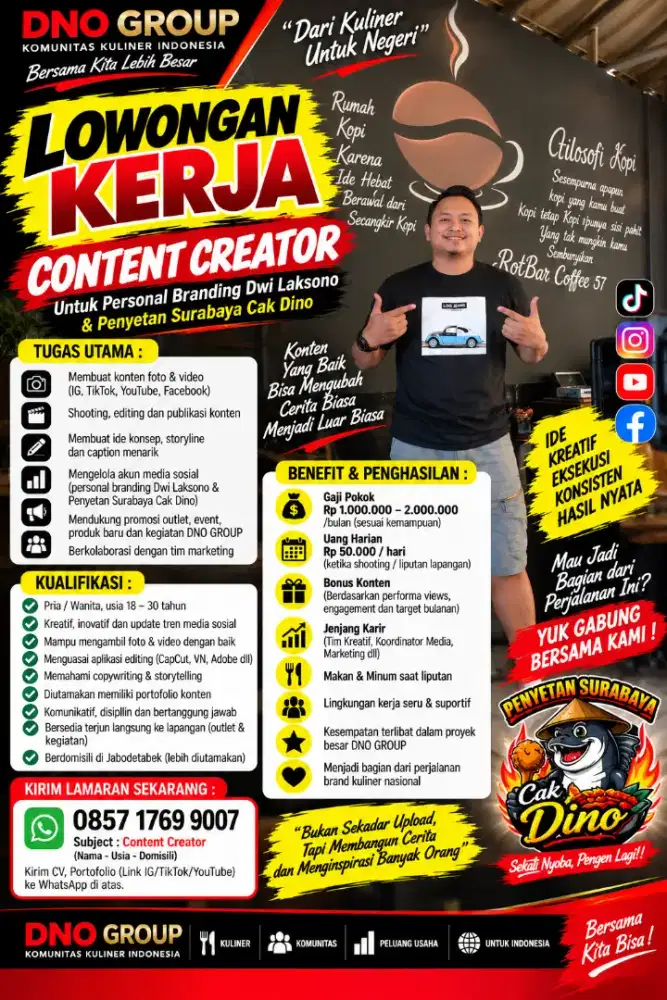 Lowongan kerja bag video konten creator