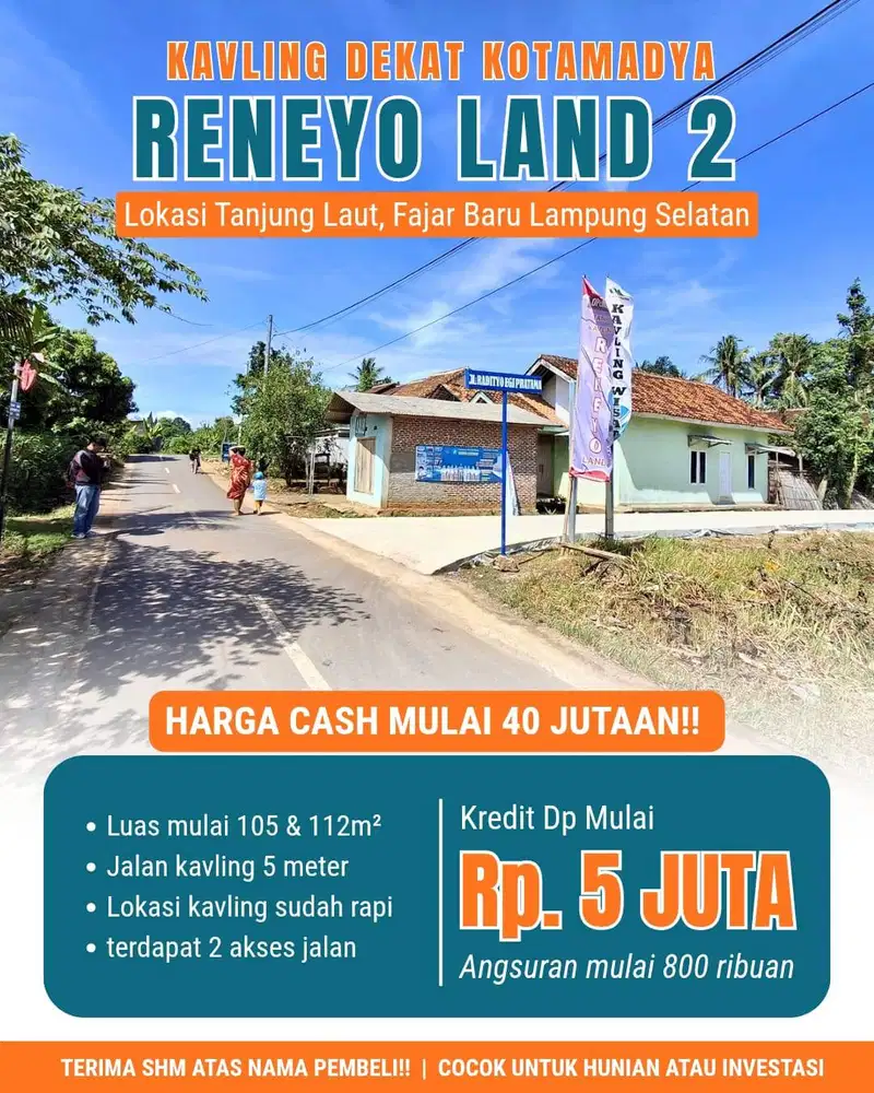 KAVLING DEKAT KEDATON PROMO 40 JUTA