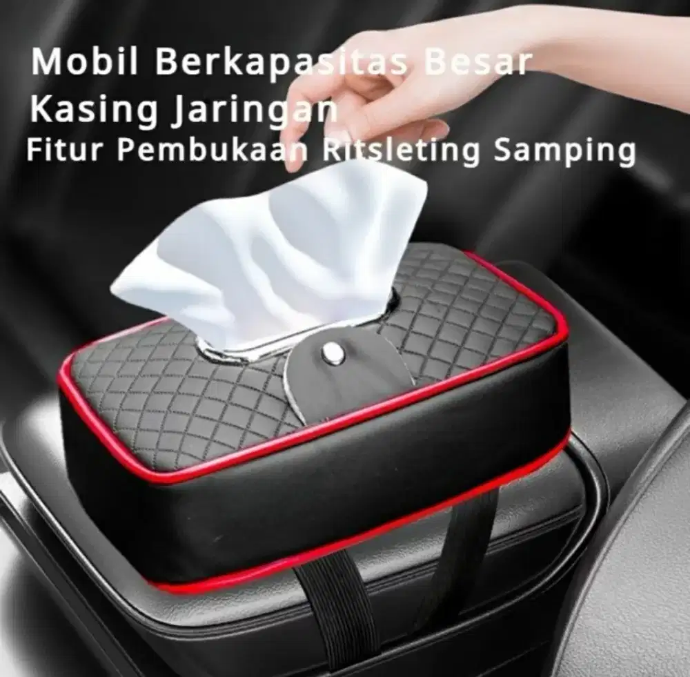 Tempat tisu mobil gantung / kotak tisu mobil mewah kulit