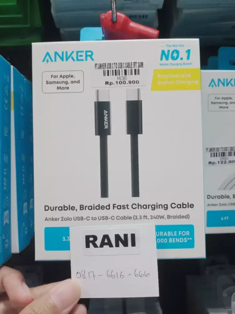 ANKER USB C TO USB C CABLE 3FT 240W