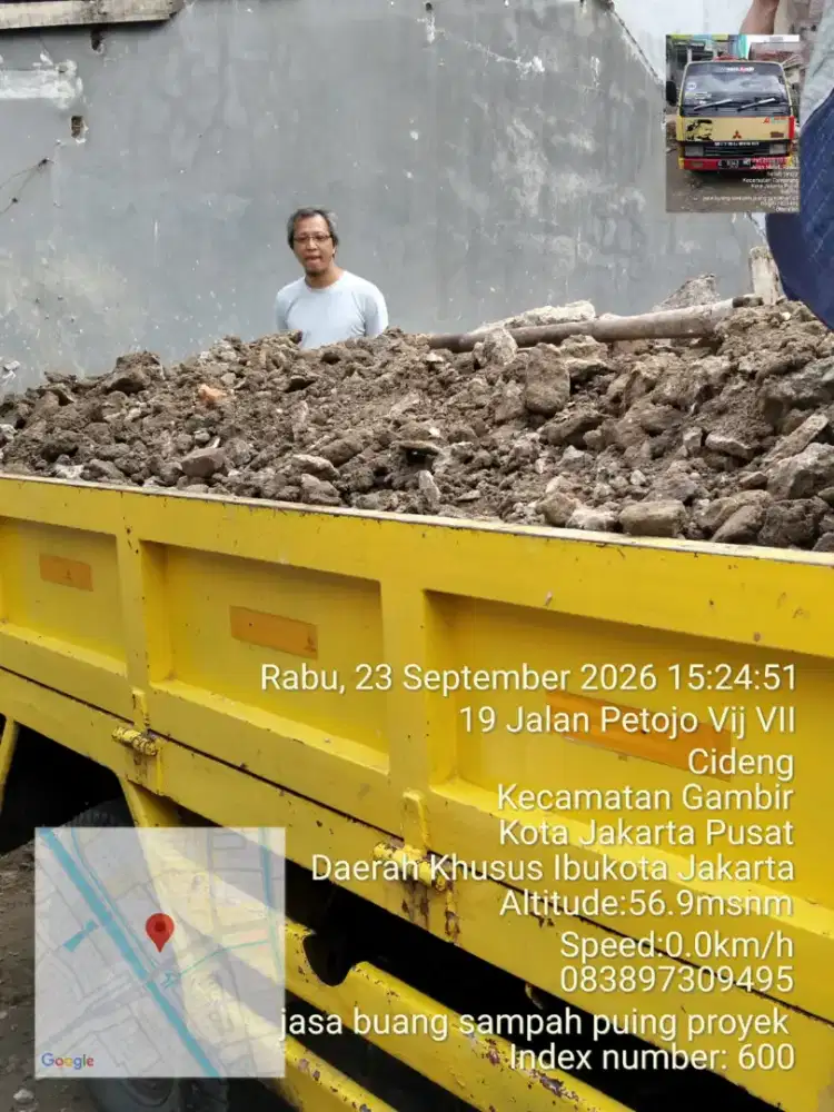 Jasa buang puing tanah