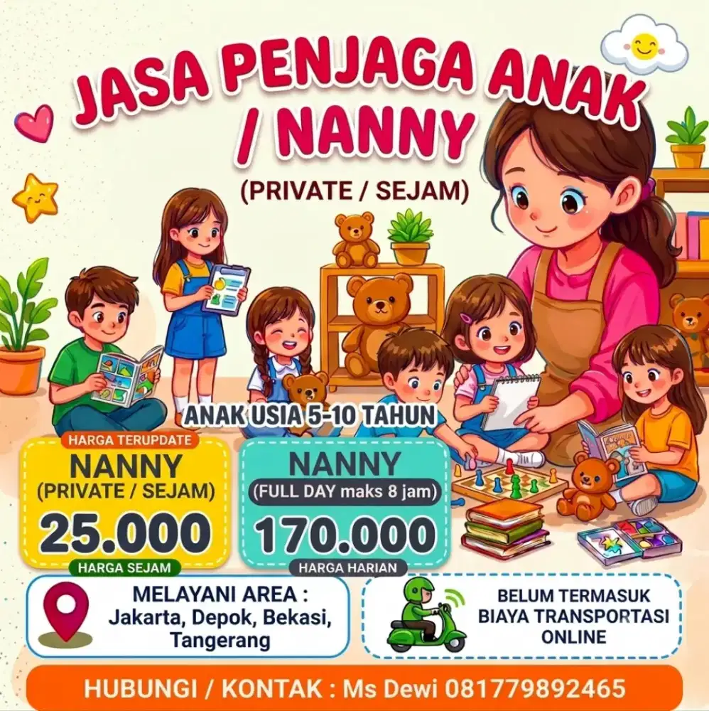 Jasa Penjaga Anak Private/Jam/Harian