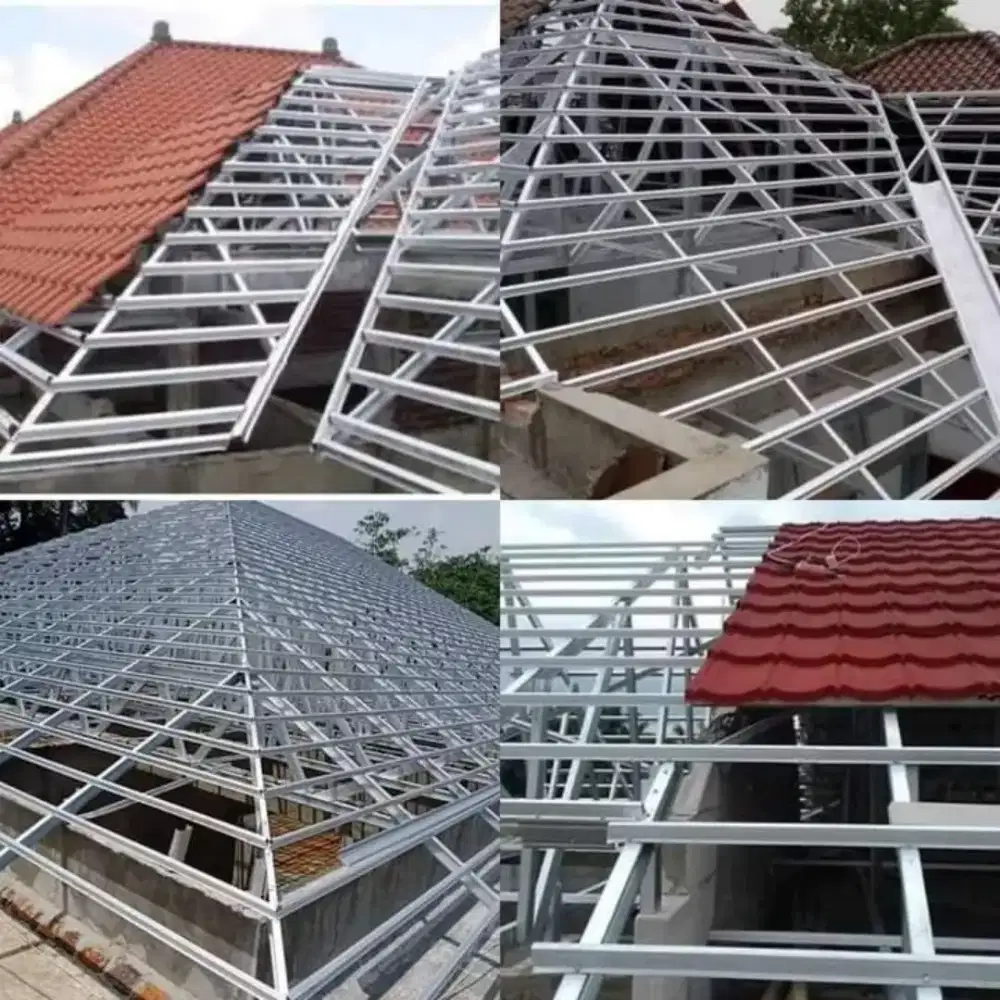 Pemasangan rangka atap baja ringan