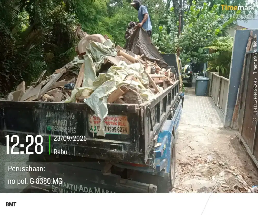 Jasa buang puing sampah proyek