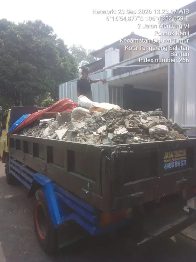 Jasa buang puing sampah proyek