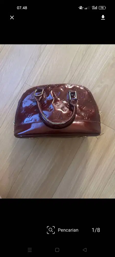 lv alma pm monogram vernis