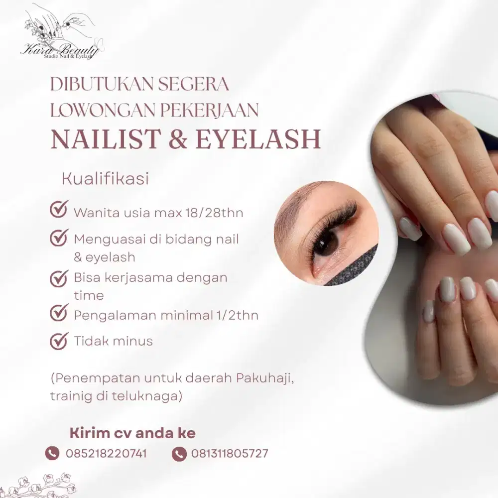 Di cari segera Nailist dan Eyelash