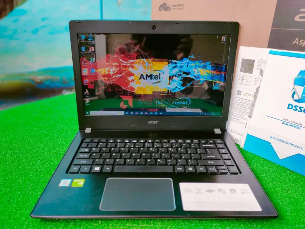 Acer E14 E5-475G i5 Game Design  Baterai Baru Double Vga 940MX Ram 8