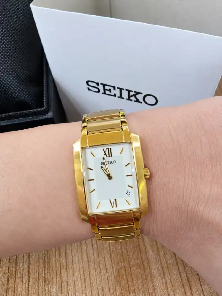 Seiko 7N39-0AW0 Vintage Classic Tank Fullgold All Original Mulus