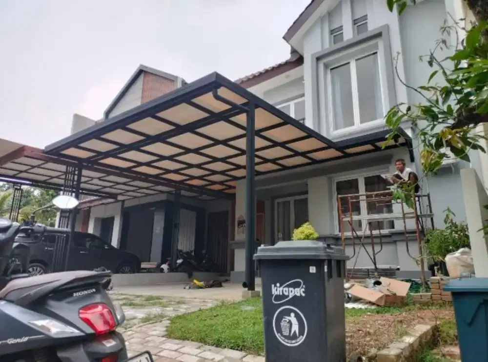 Kanopi baja ringan dan besi hollow galvanis plafon pvc dll
