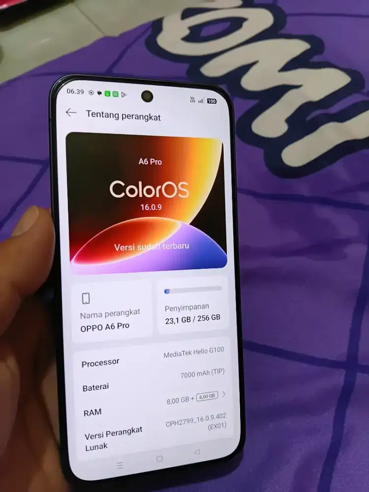 Oppo a6 pro hp+kabel type c