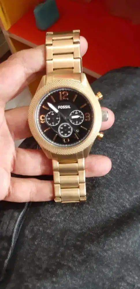 FOSSIL BRUSHED GOLD TONE,STAINLESS STEEL,CHRONOGRAPH BRACELET BQ2110IE