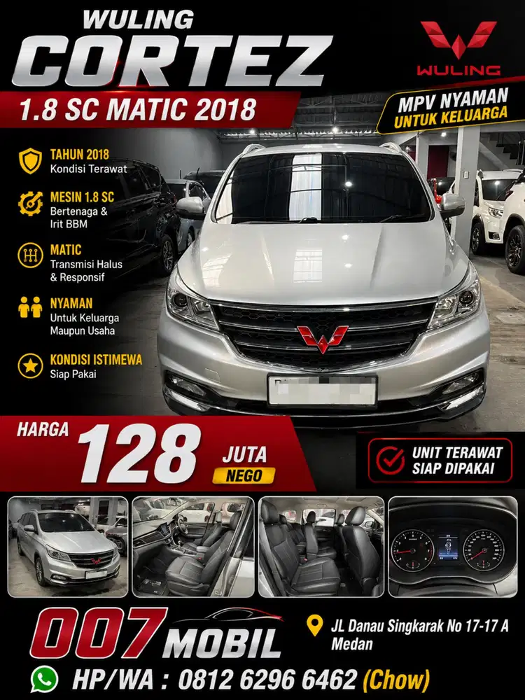 Wuling Cortez 1,8 SC Matic 2018,2019,2020, Avanza 2012,2013
