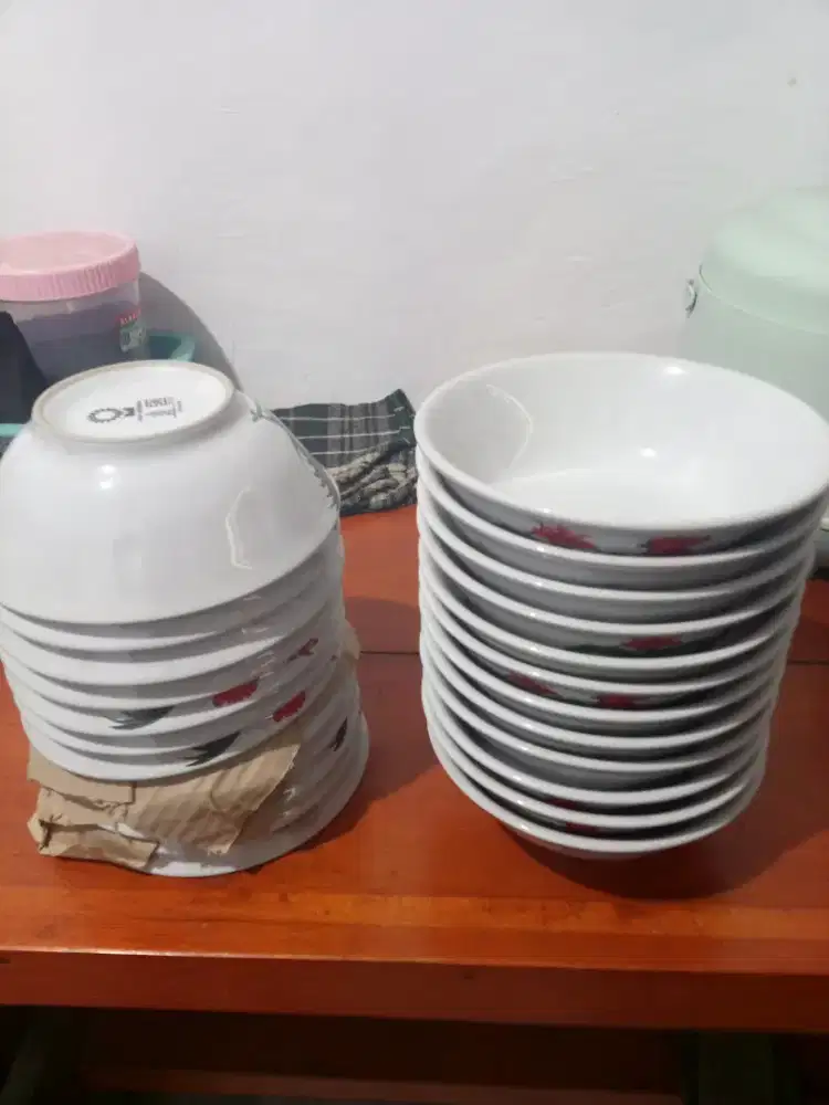 Mangkok Keramik Motif Bunga