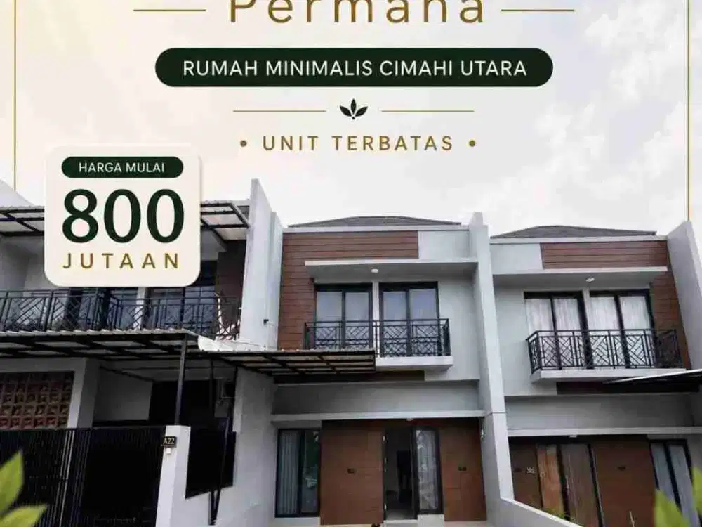 Jual Rumah Baru Cluster di Cimahi Padaasih dekat Pemkot, Murah 2 Lantai Mewah