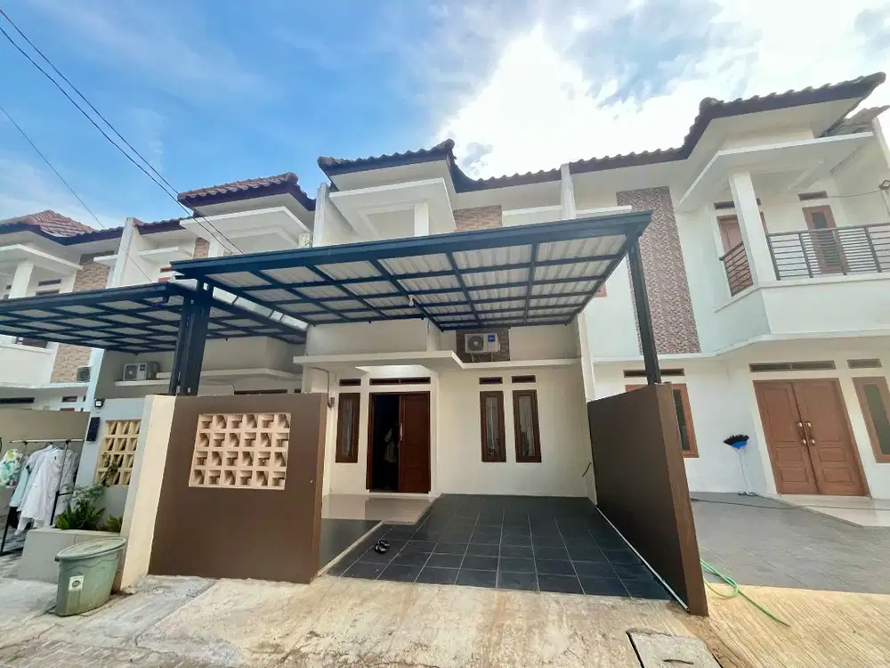 Rumah baru disewakan atau kontrakan tahunan di Serua akses dekat