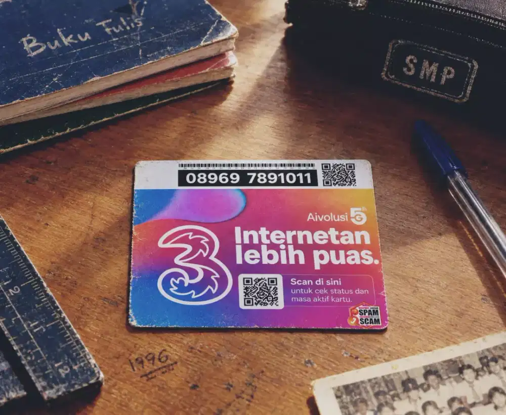 (bisa COD) Nomor CANTIK kartu TRI INDOSAT PRA BAYAR HOKI NAIK 7891011